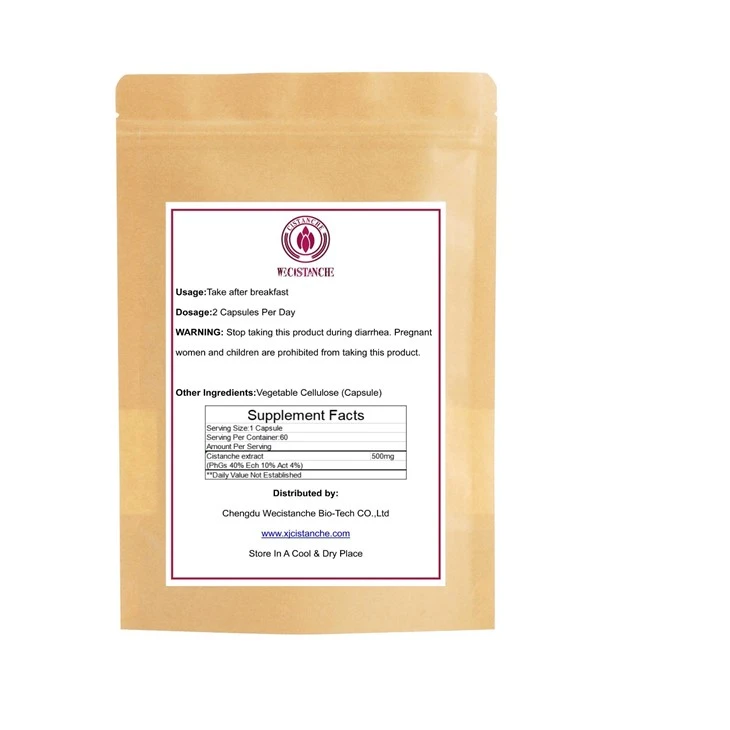 Cistanche Dietary Supplement Constipation Relief Supplements Phenylethanoid Glycosides 40% Echinacoside 10% Acteoside 4%
